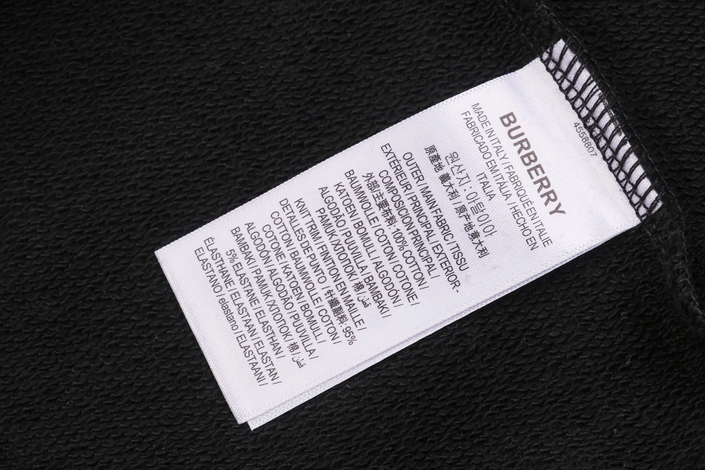 BBry Double Logo Print Hoodie Black Wash label