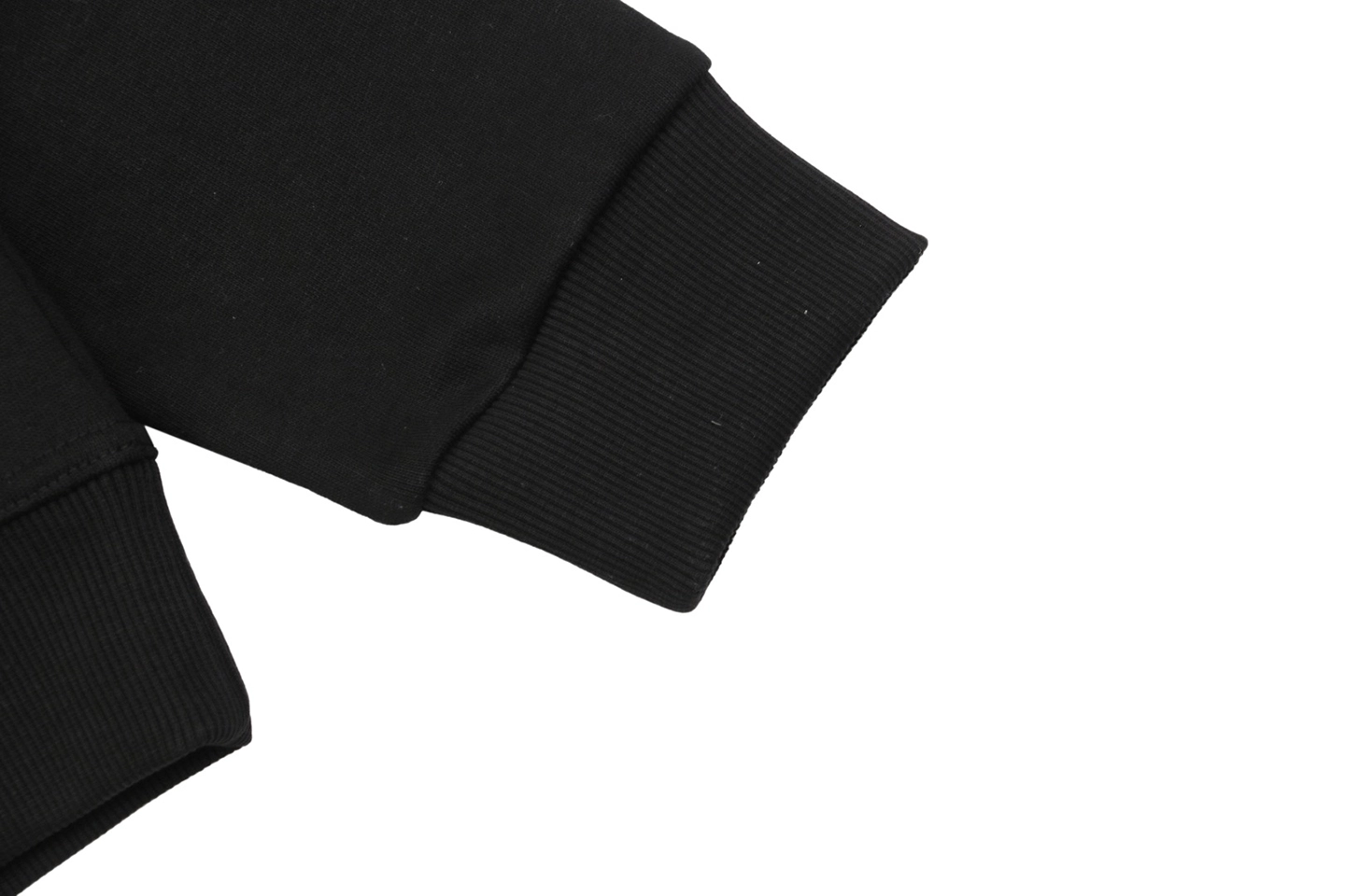 BBry Double Logo Print Hoodie Black Cuff