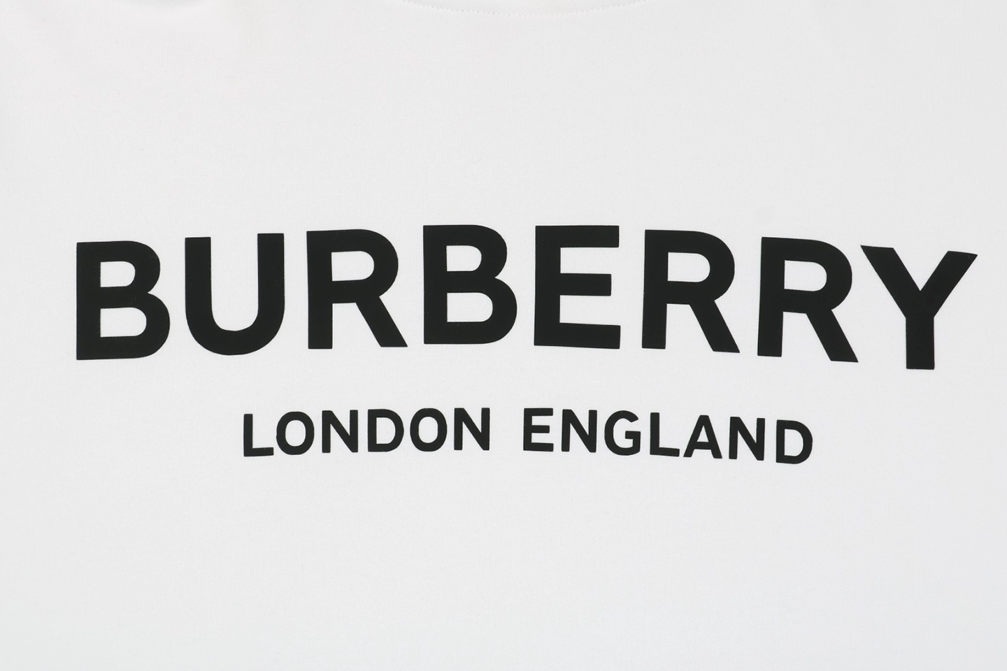 BBry Double Logo Print Hoodie White Front Brand Print