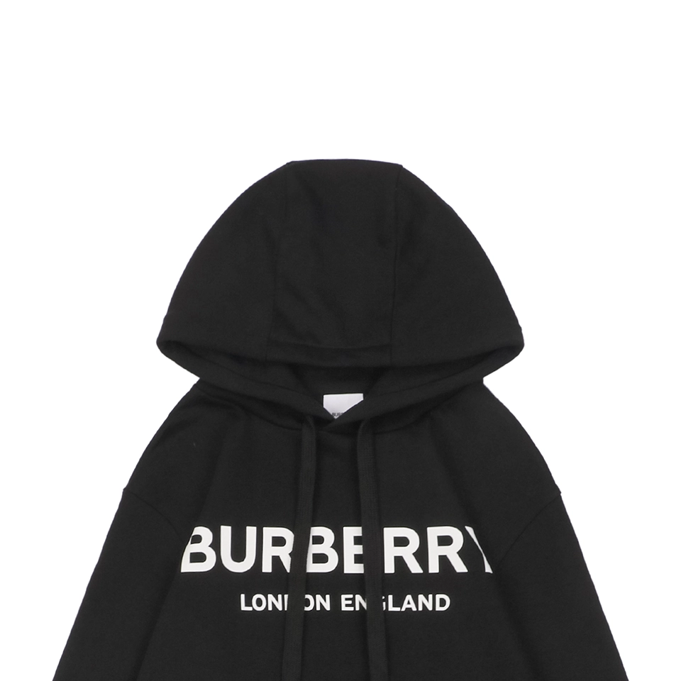 BBry Double Logo Print Hoodie Black