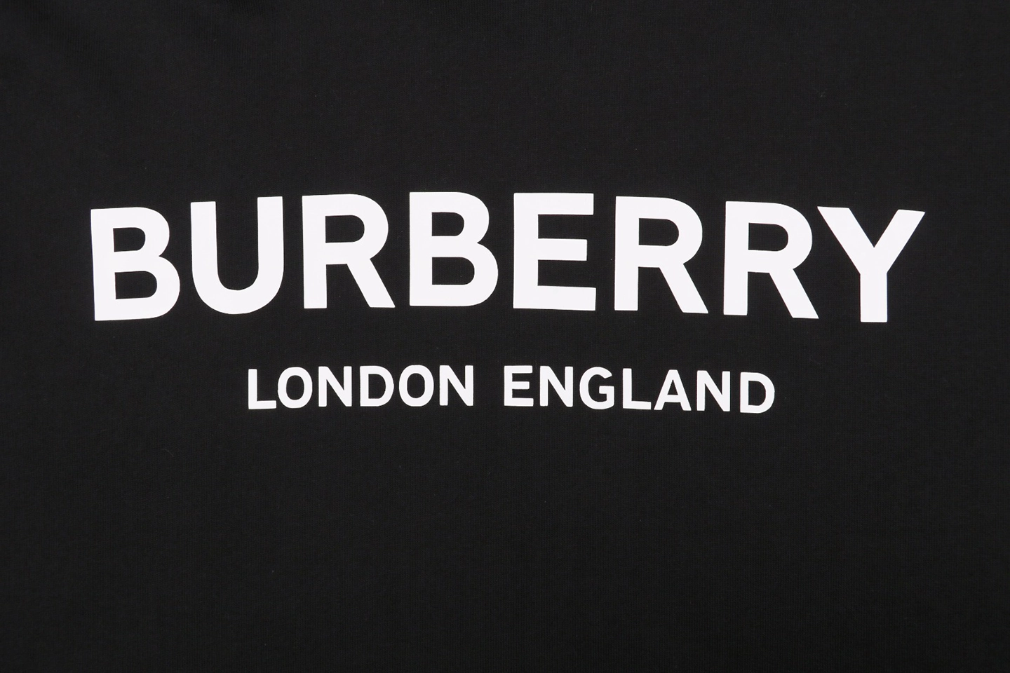 BBry Double Logo Print Hoodie Black Front Brand Print