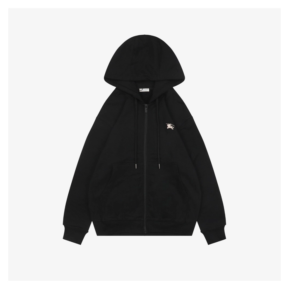 BBry Equestrian Knight Rope Logo Hoodie Black Front view