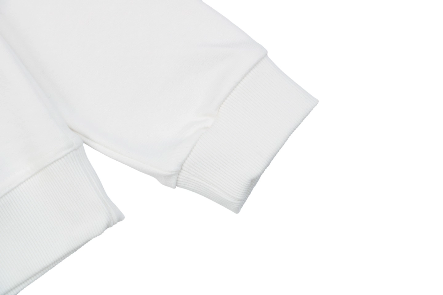 BBry Logo Print Crewneck Sweatshirt White Cuff