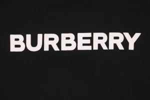 BBry Logo Print Crewneck Sweatshirt Black Front Brand Print