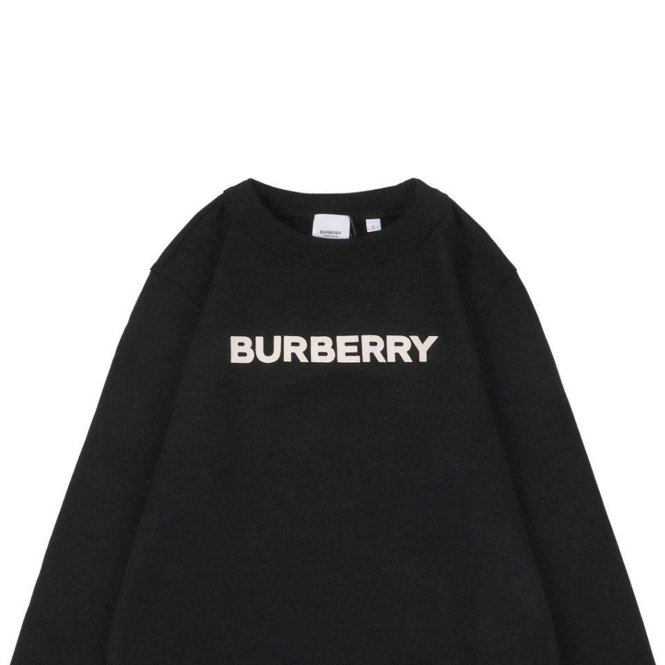 BBry Logo Print Crewneck Sweatshirt Black