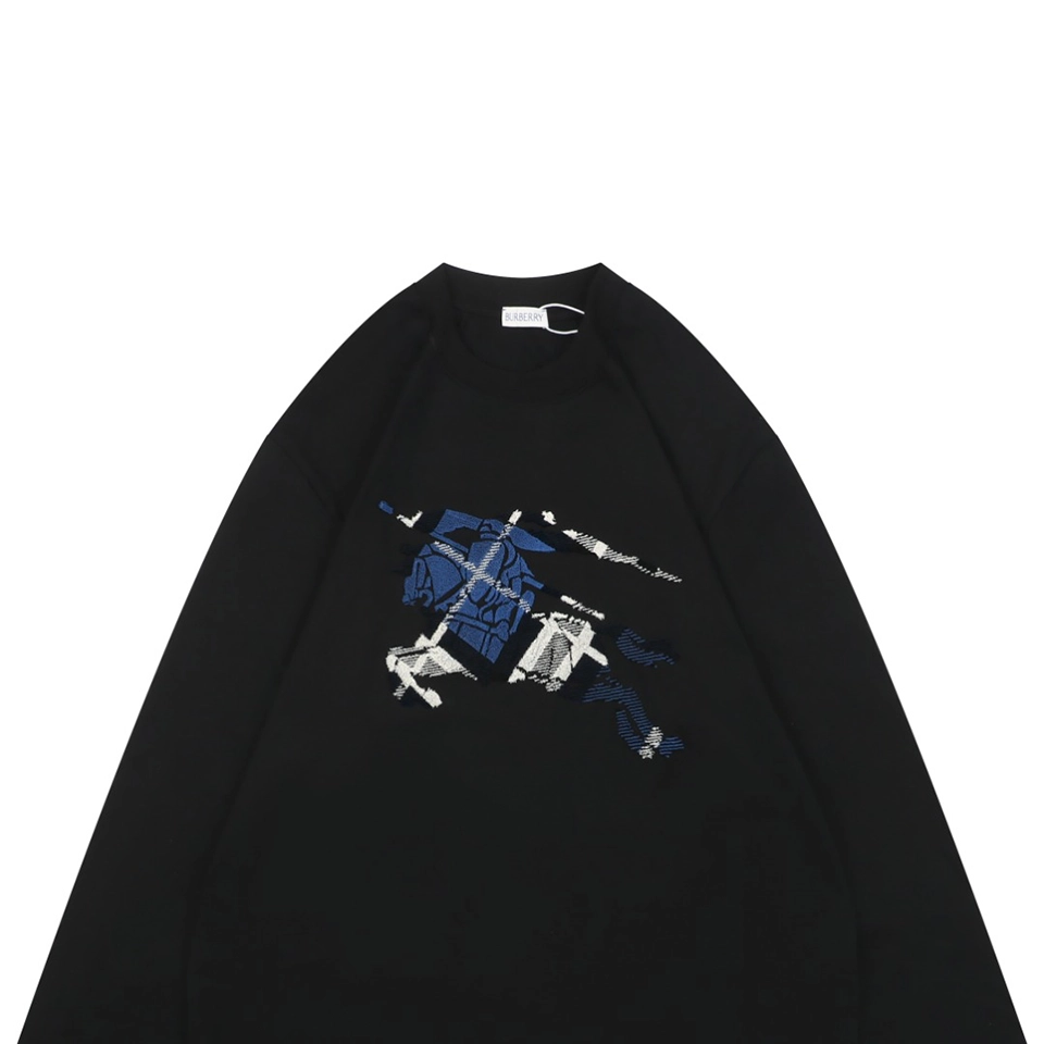 BBry Multicolor Knight Brushed Embroidery Shirt Black
