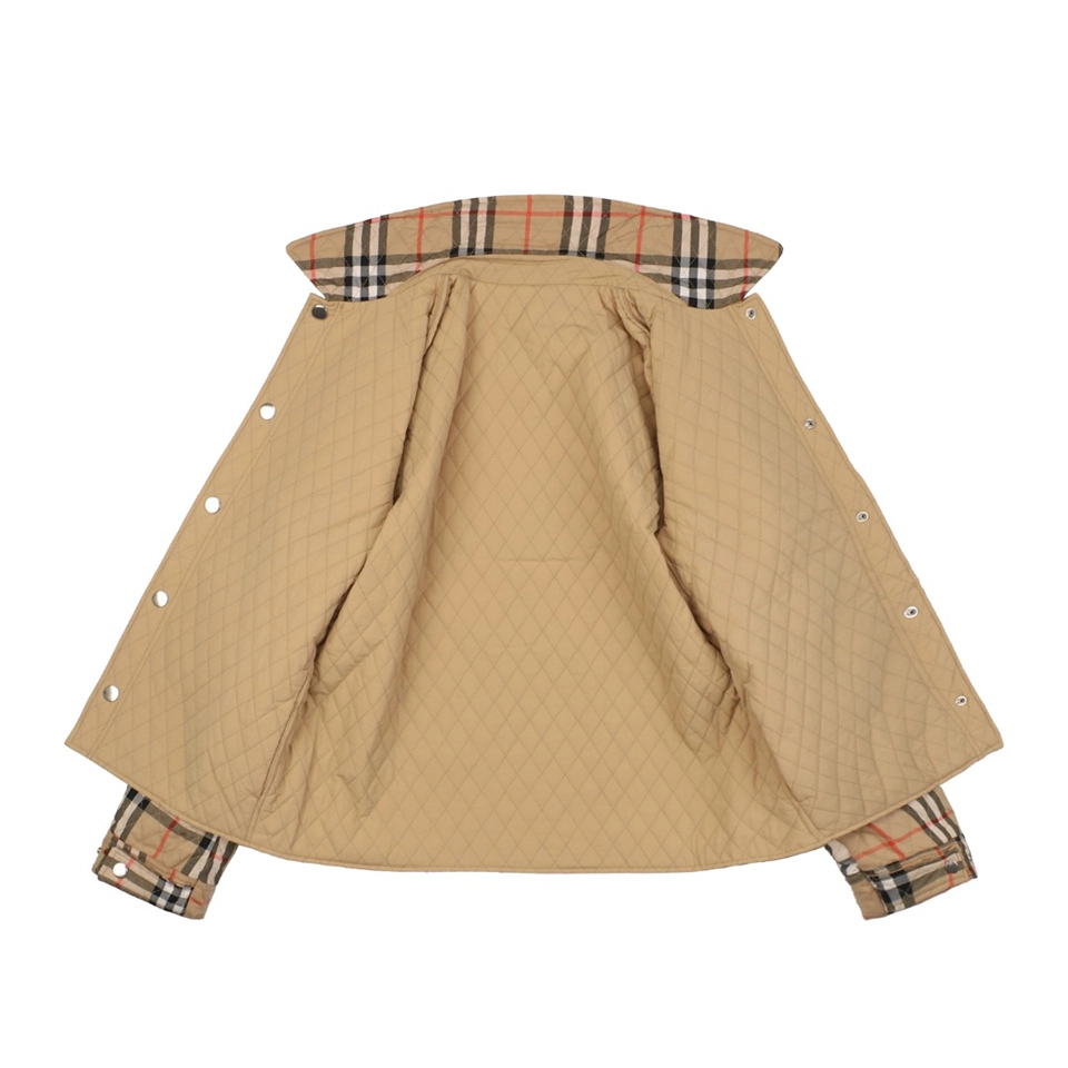 BBry Small Quilted Reversible Jacket – Khaki Lining