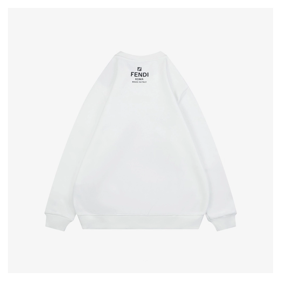 F Monster Eyes Graphic Sweatshirt White Back view