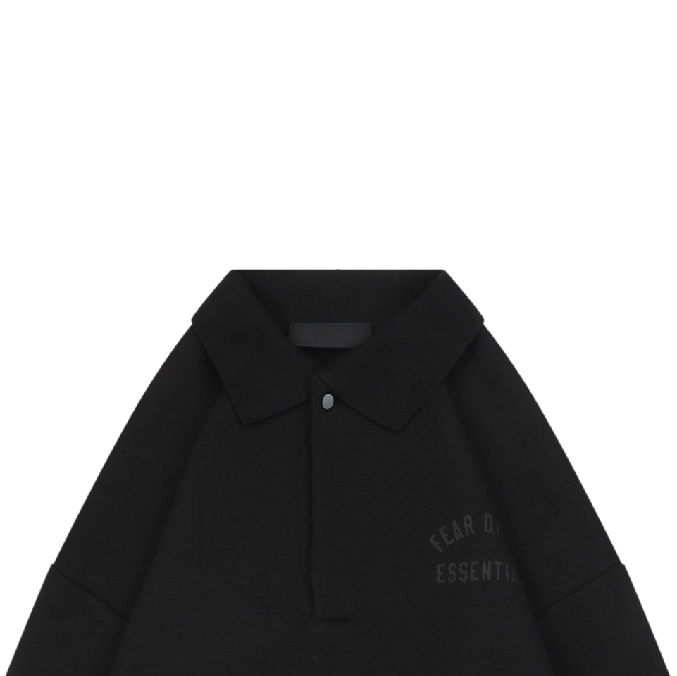 Fear of God Essentials Arc Logo Polo Sweatshirt Black
