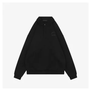 Fear of God Essentials Arc Logo Polo Sweatshirt Black
