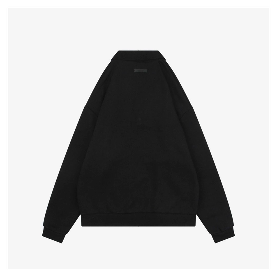 Fear of God Essentials Arc Logo Polo Sweatshirt Black