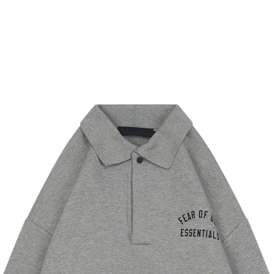 Fear of God Essentials Arc Logo Polo Sweatshirt Grey