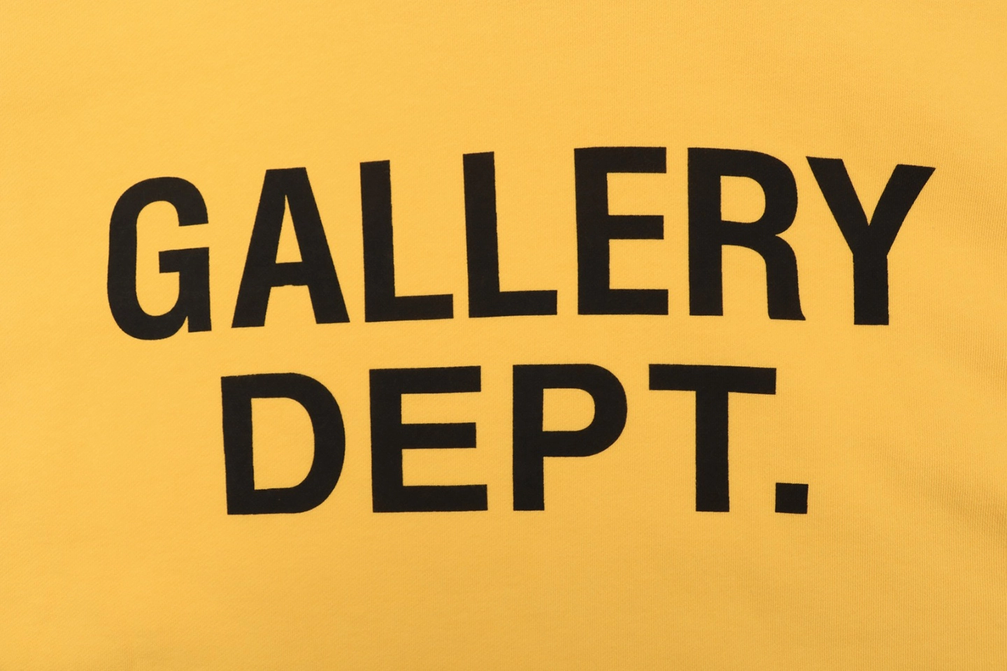 Gallery Dept Yellow Lettering Printed Hoodie Brand label