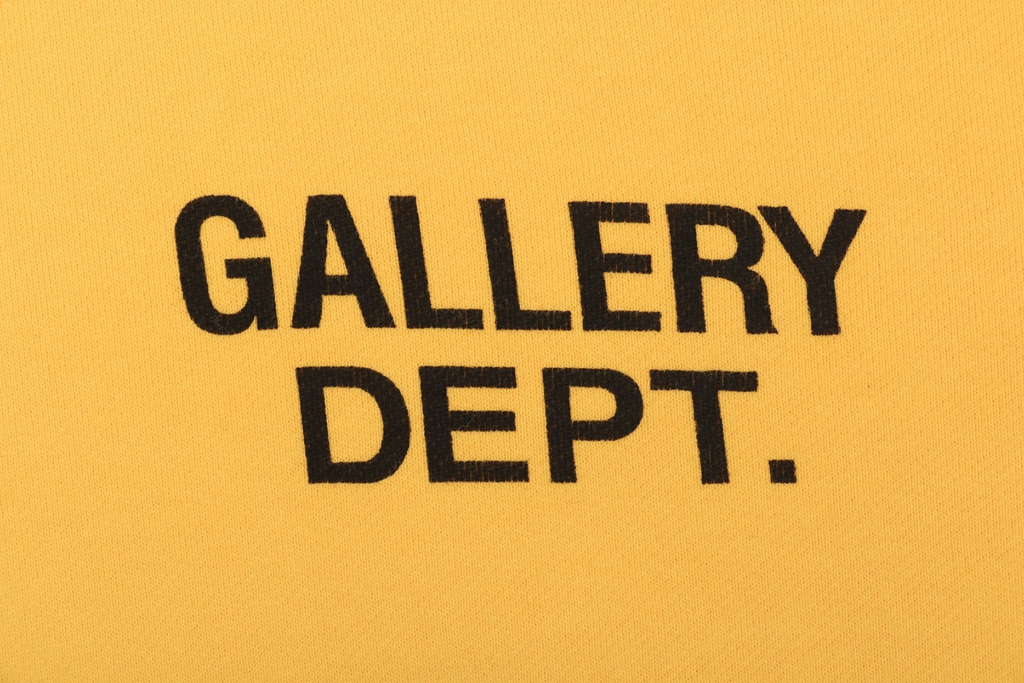 Gallery Dept Yellow Lettering Printed Hoodie Brand Print