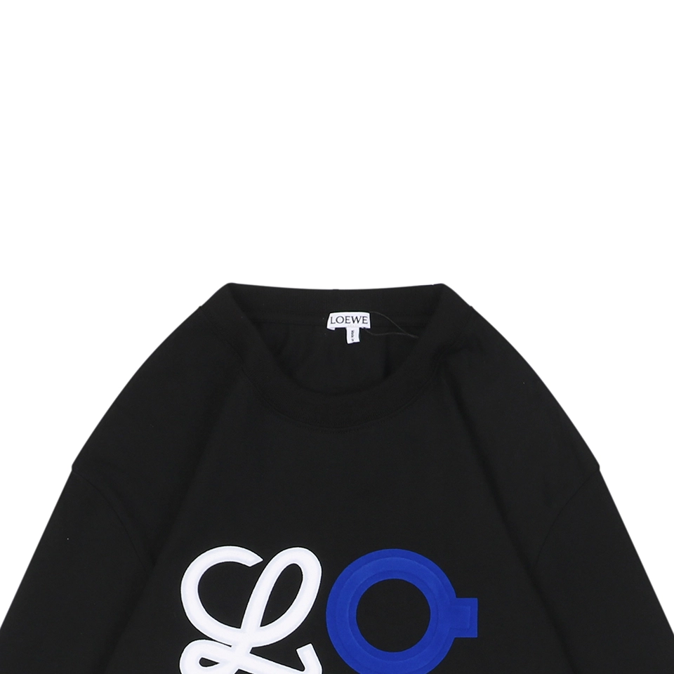 L ON Logo Embossed Shirt Black