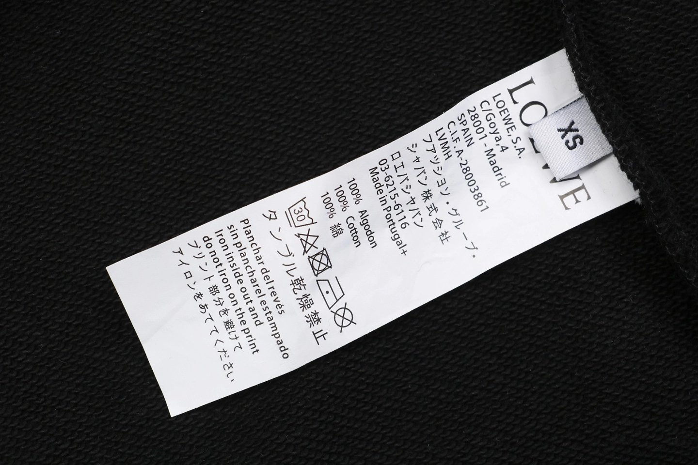 L Rope Logo Embroidered Sweatshirt Black Wash label