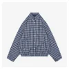 MM Blue Check Embroidered Logo Jacket
