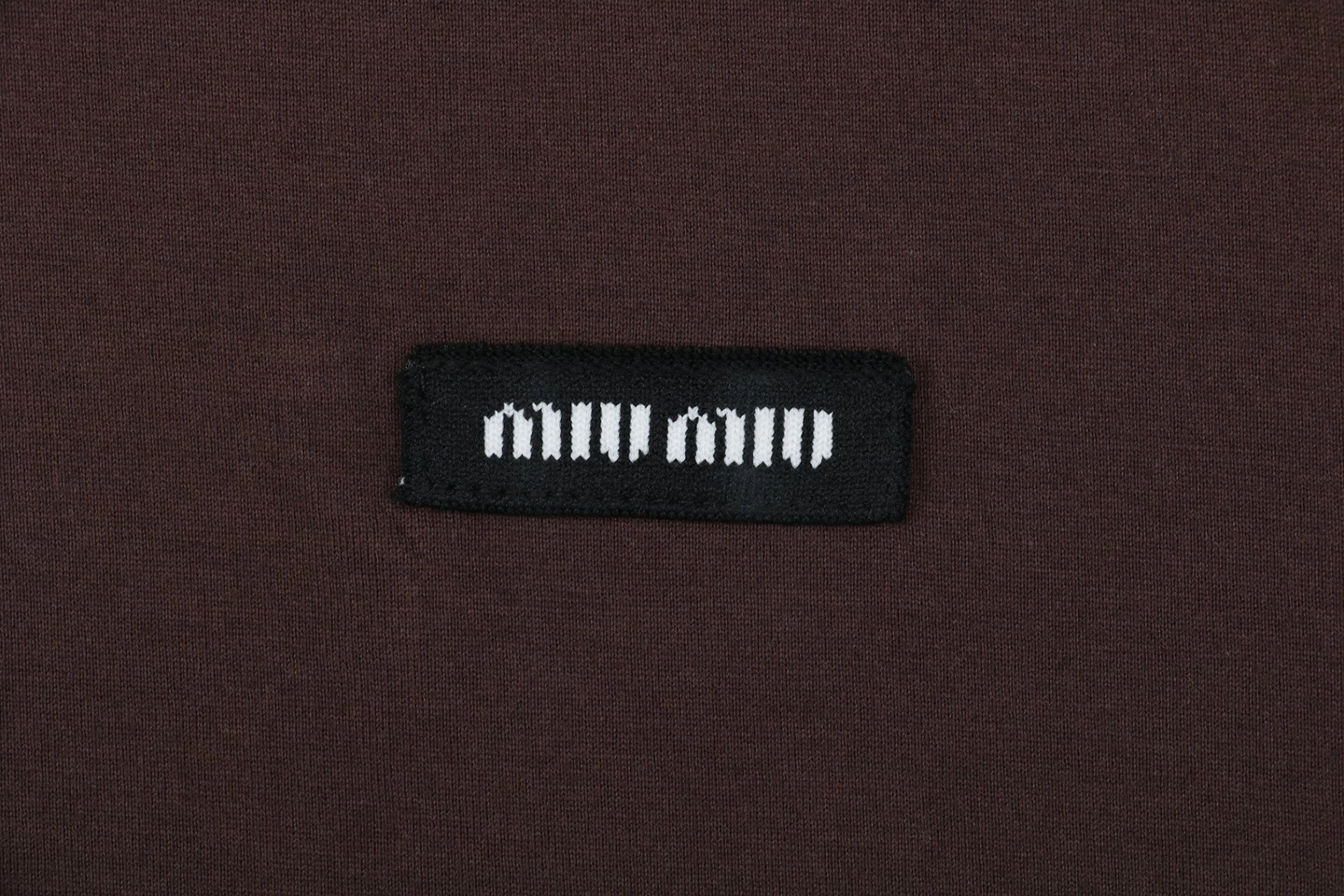 MM Brown Striped Long-Sleeve Polo Shirt Brand label