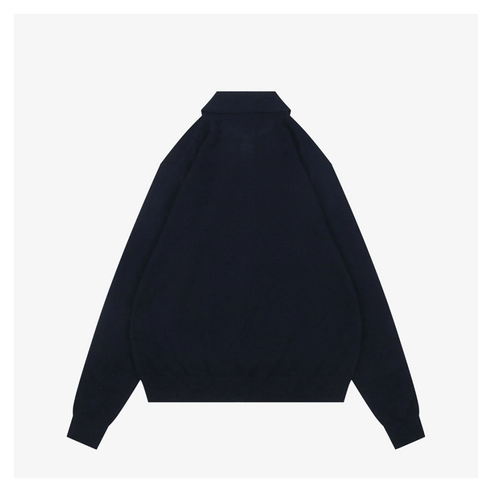 MM Cashmere Blend Logo Polo Knit Back view