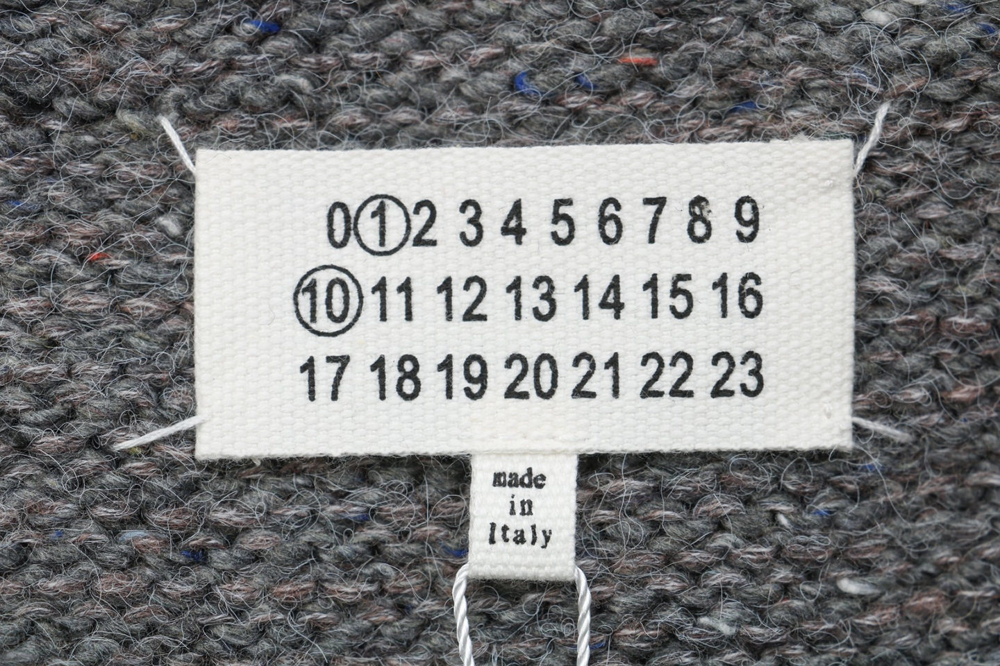 Maison Margiela Wool Blend Half-Zip Sweater Brand label