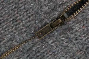 Maison Margiela Wool Blend Half-Zip Sweater Zipper