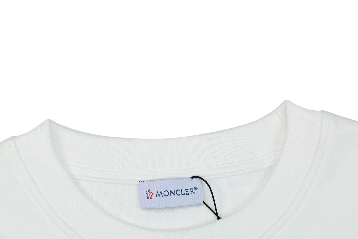 Moncler FRGMT Circular Logo Crewneck Sweatshirt White Collar