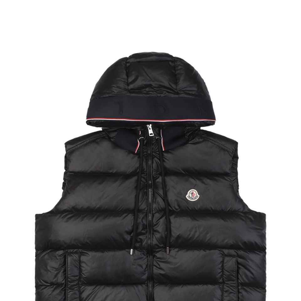 Moncler Webbing Hooded Down Vest – FRGMT by Hiroshi Fujiwara Black
