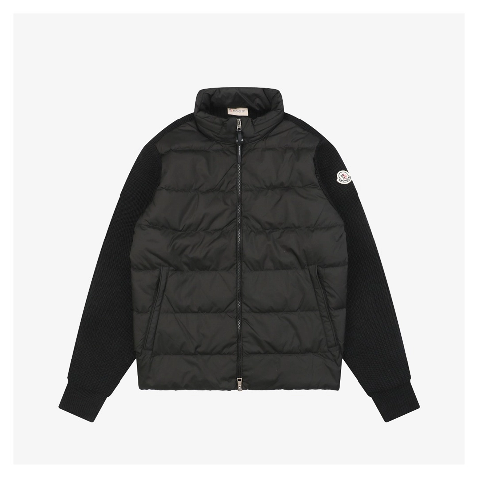Mxxcler Cardigan Down Knit Jacket Black Front view