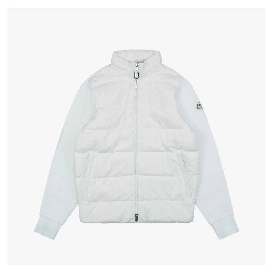Mxxcler Cardigan Down Knit Jacket White Front view