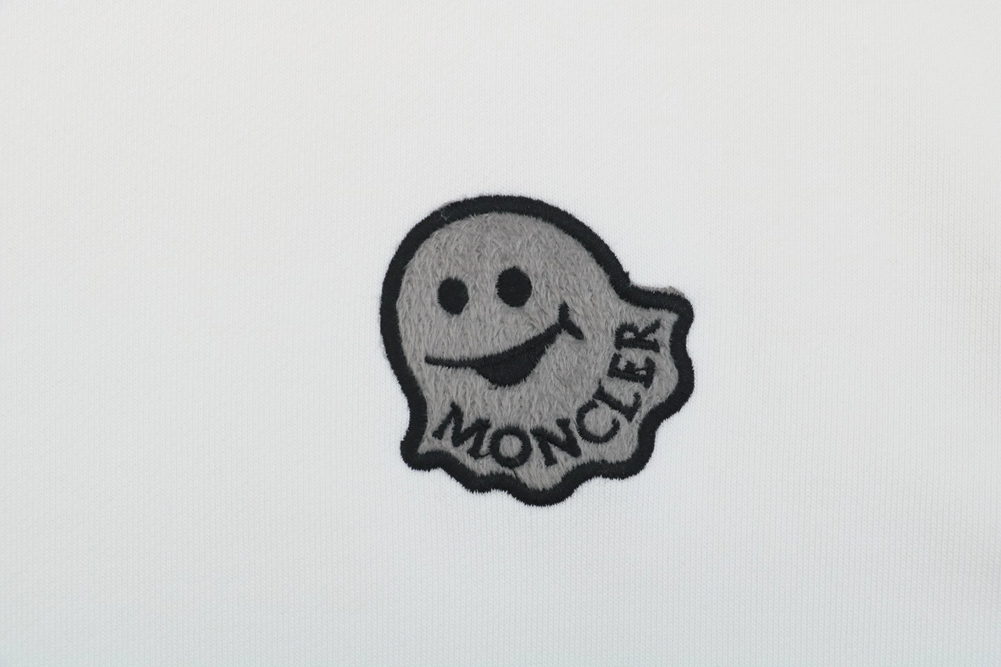 Mxxcler Ghost Patch Crewneck Sweatshirt White Brand label