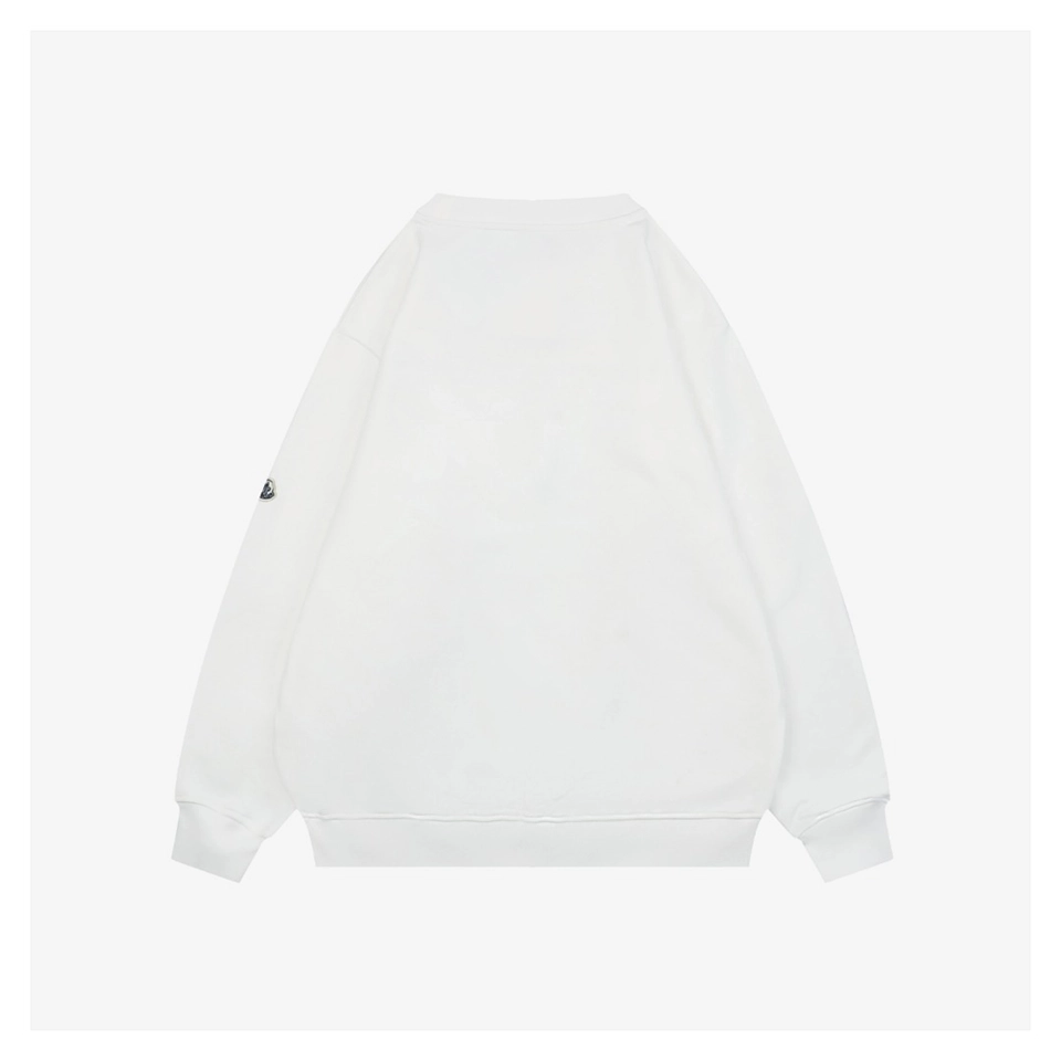 Mxxcler Ghost Patch Crewneck Sweatshirt White Back view