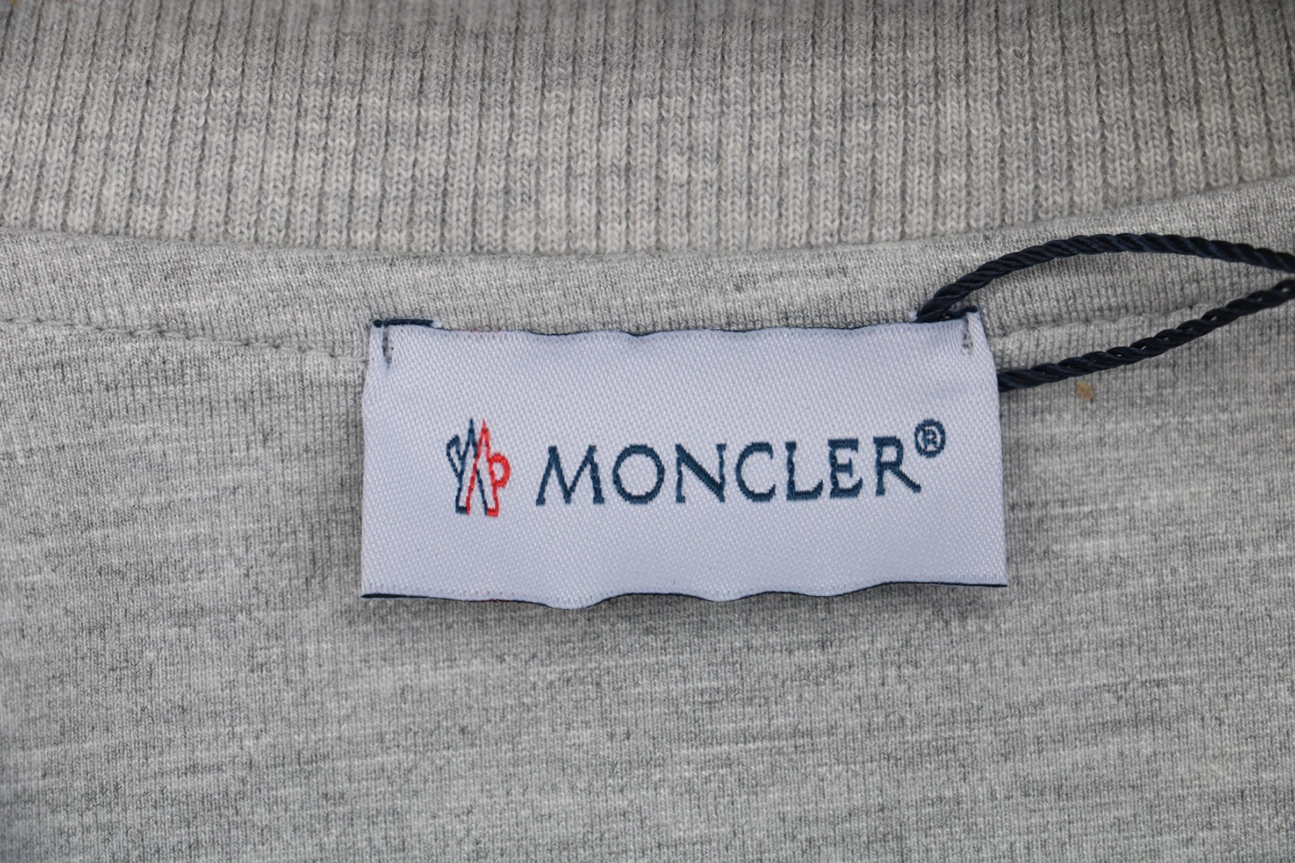 Mxxcler Side Stripe Logo Zip-Up Jacket Grey Brand label