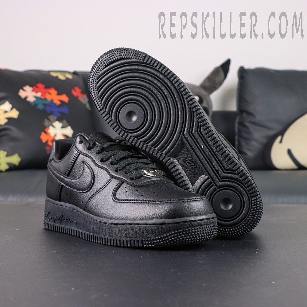 NOCTA x Nike Air Force 1 “Certified Lover Boy” outsole view showing classic circular traction pattern.