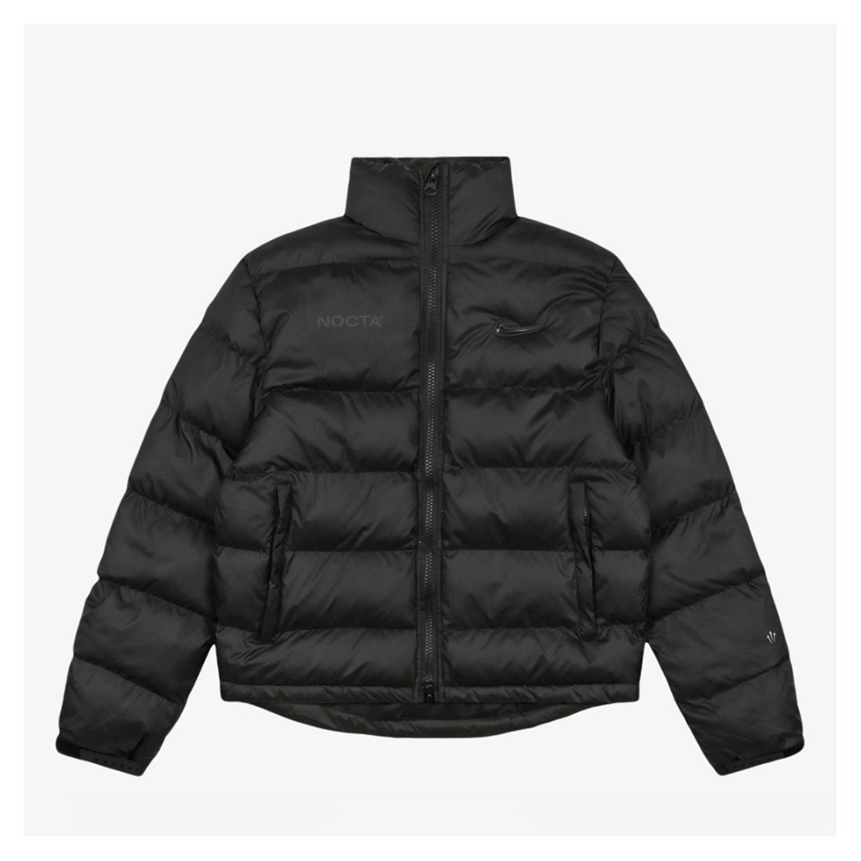 Nike x Drake NOCTA Stand Collar Down Jacket Black Front view