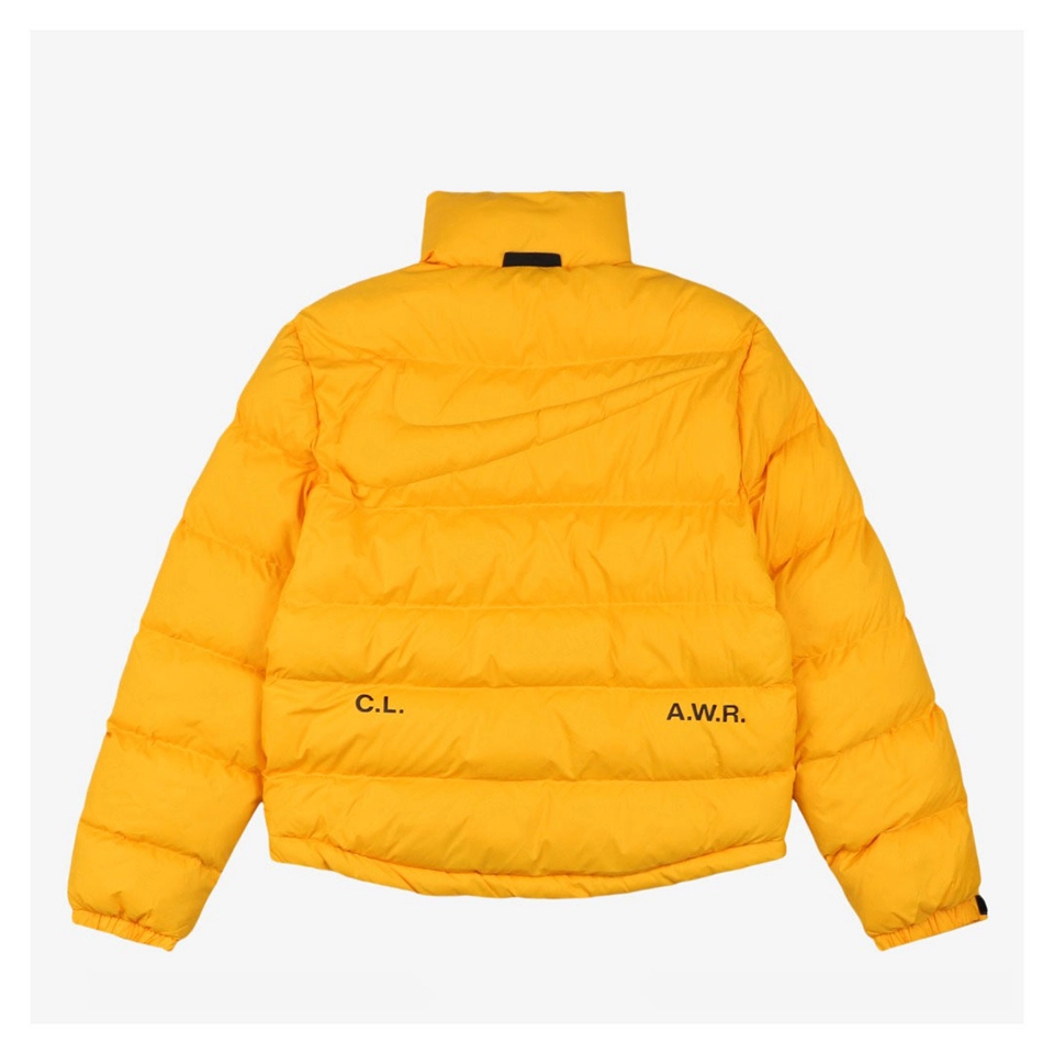 Nike x Drake NOCTA Stand Collar Down Jacket Yellow Back view