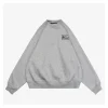 N1ke x Stussy Box Logo Embroidered Fleece Crewneck Sweatshirt (Grey/Black)