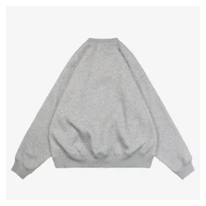 Nike x Stussy Box Logo Embroidered Fleece Crewneck Sweatshirt Grey Back view