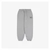 N1ke x Stussy Collaborative Box Logo Embroidered Fleece Sweatpants (Grey/Black)