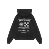 Off-White Blue Arrow Earth Graphic Hoodie