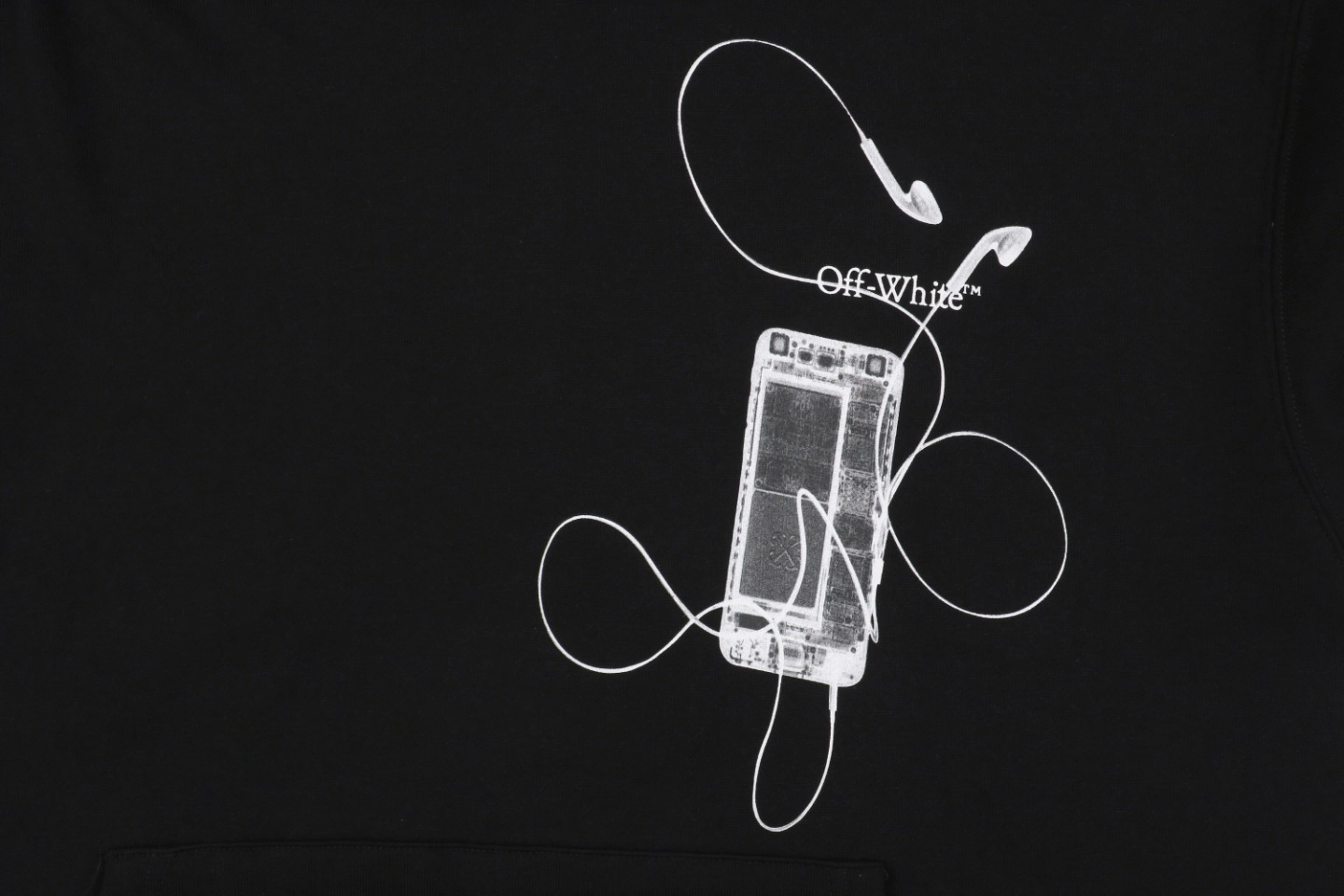Off-White Digital Earphone Arrow Print Hoodie Front Print