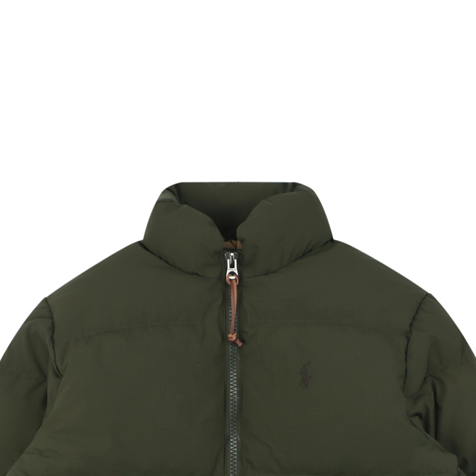 Ralph Lauren Polo Small Pony Down Jacket Green