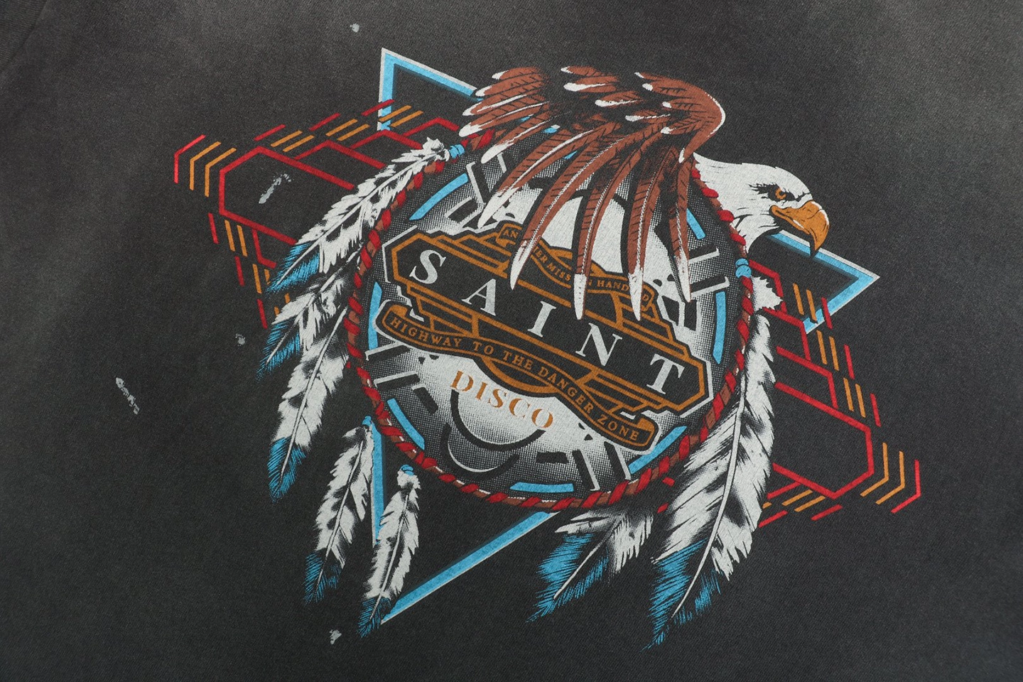 Saint Michael “Eagle & Feathers” Vintage Washed Shirt Front Print