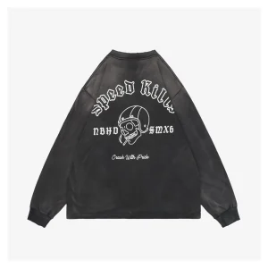 Saint Michael Skull Helmet Graphic Shirt Back view