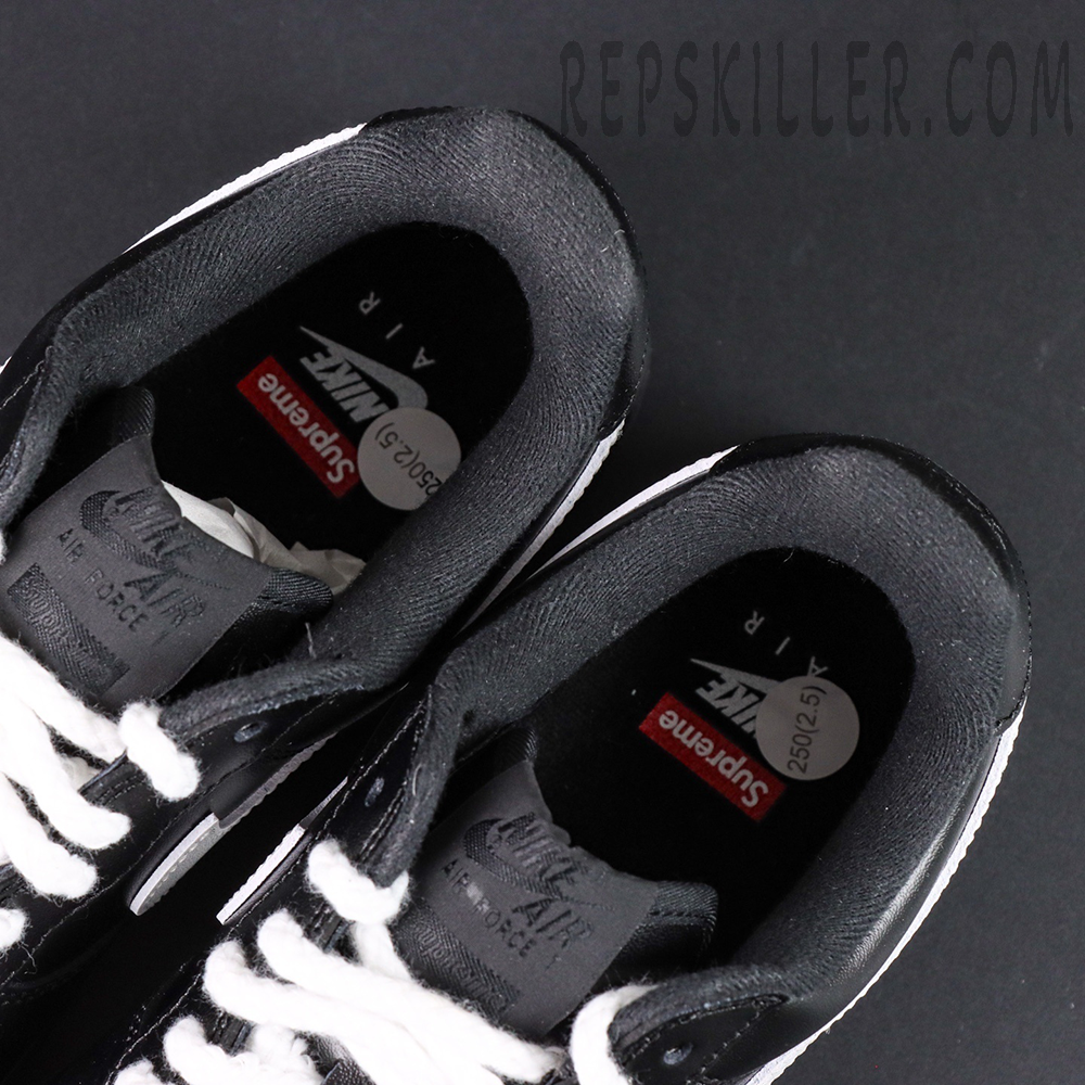 Sup x Air Force 1 Low 'Box Logo - Black White' White Laces3