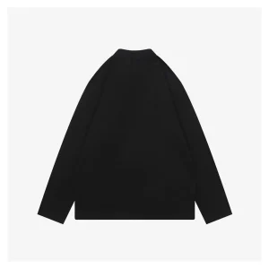 We11done 1506 Distressed Lettering Shirt Black Back view