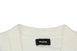 We11done Pocket Hem “W” Cardigan White Collar