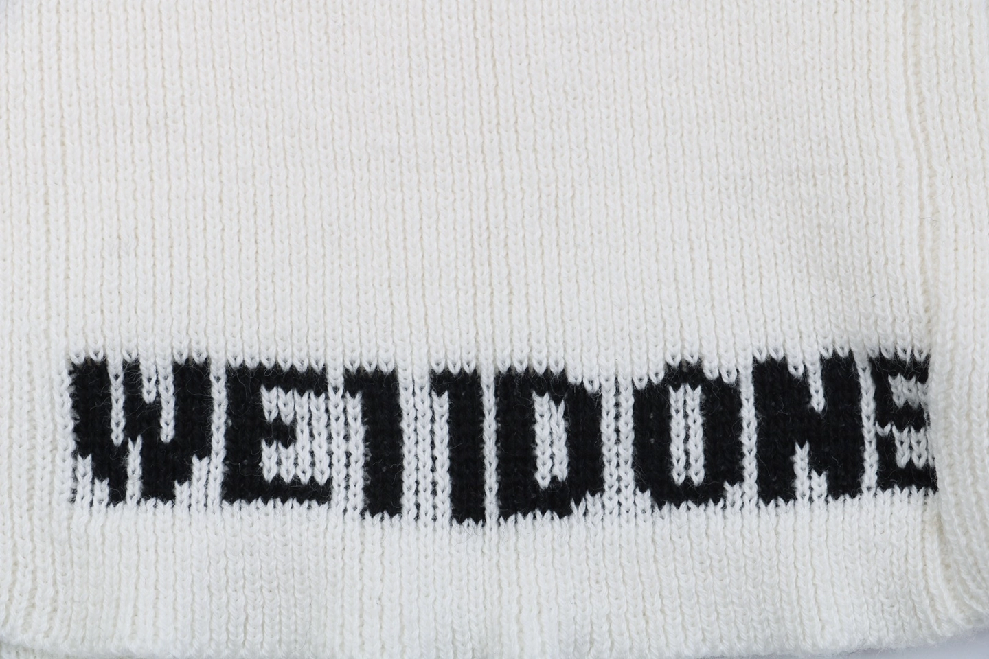 We11done Small WE Logo High-Neck Knit Sweater White Brand