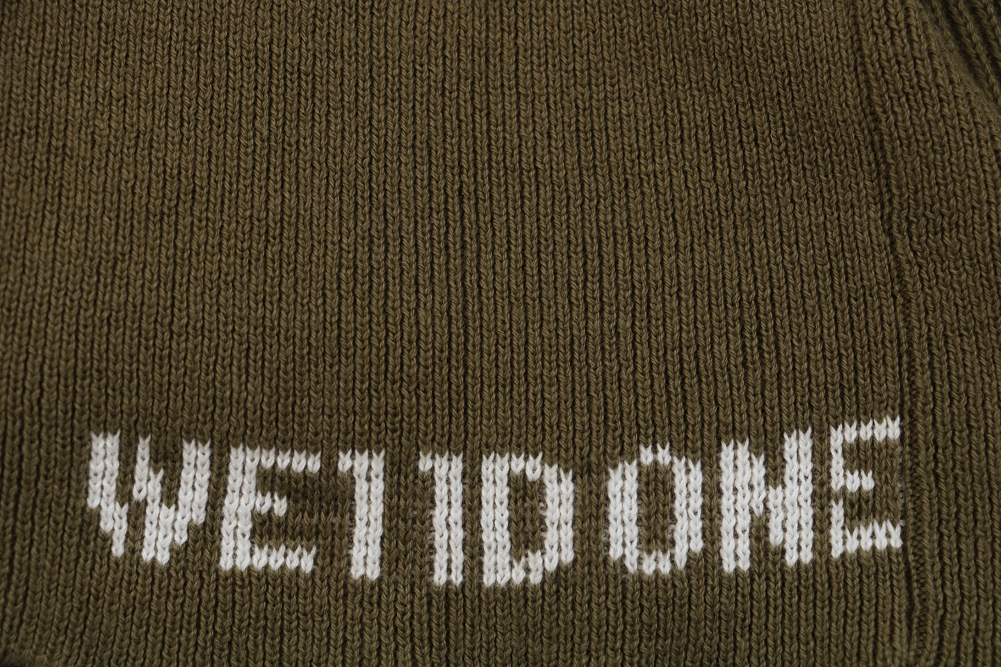 We11done Small WE Logo High-Neck Knit Sweater Green Brand