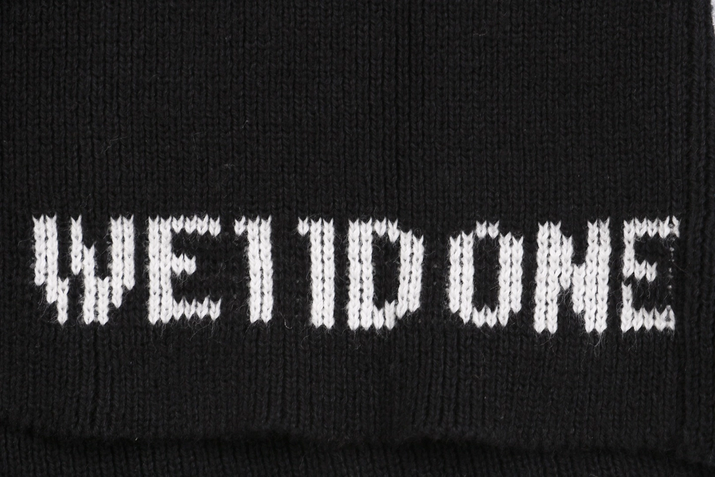 We11done Small WE Logo High-Neck Knit Sweater Black Brand