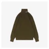 We11done Small WE Logo High-Neck Knit Sweater (Green/White/Black)